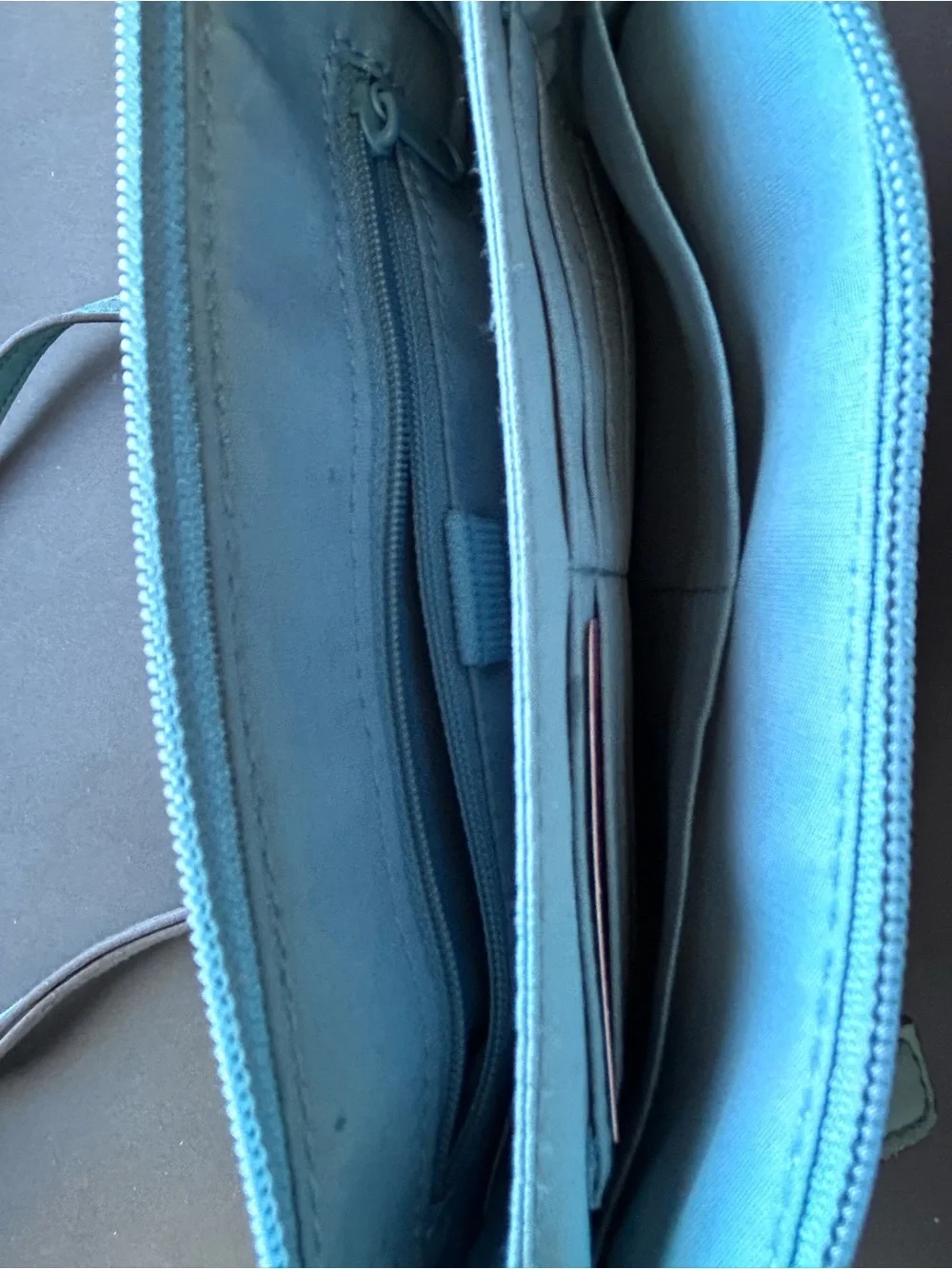 Rosetti Faux Leather Crossbody Jean Pocket Design Teal Light Bag VTG